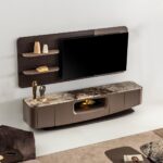 Modern Balkanhome Granada TV Ünitesi ile şık oturma odası dekorasyonu.