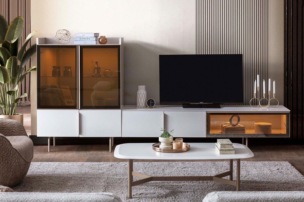 Modern Tv Ünitesi Ve Depolama Dolabı, Şık Ve Fonksiyonel Tasarım.