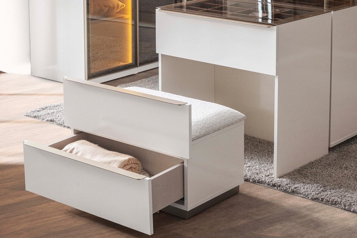 Balkanhome Mobilya Noble 4 Kapılı Akordiyon Dolap, Modern Beyaz Tasarım.