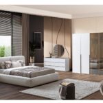 Noble Akordion 4 Kapılı Kapaklı Dolap
