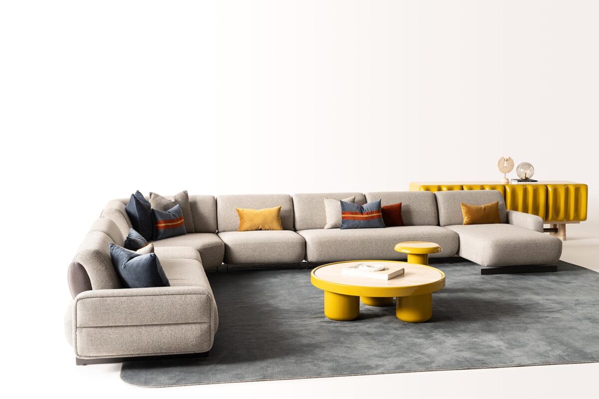 Balkanhome Mobilya Soleno Lux Konsol Ile Modern Oturma Odası Düzeni.