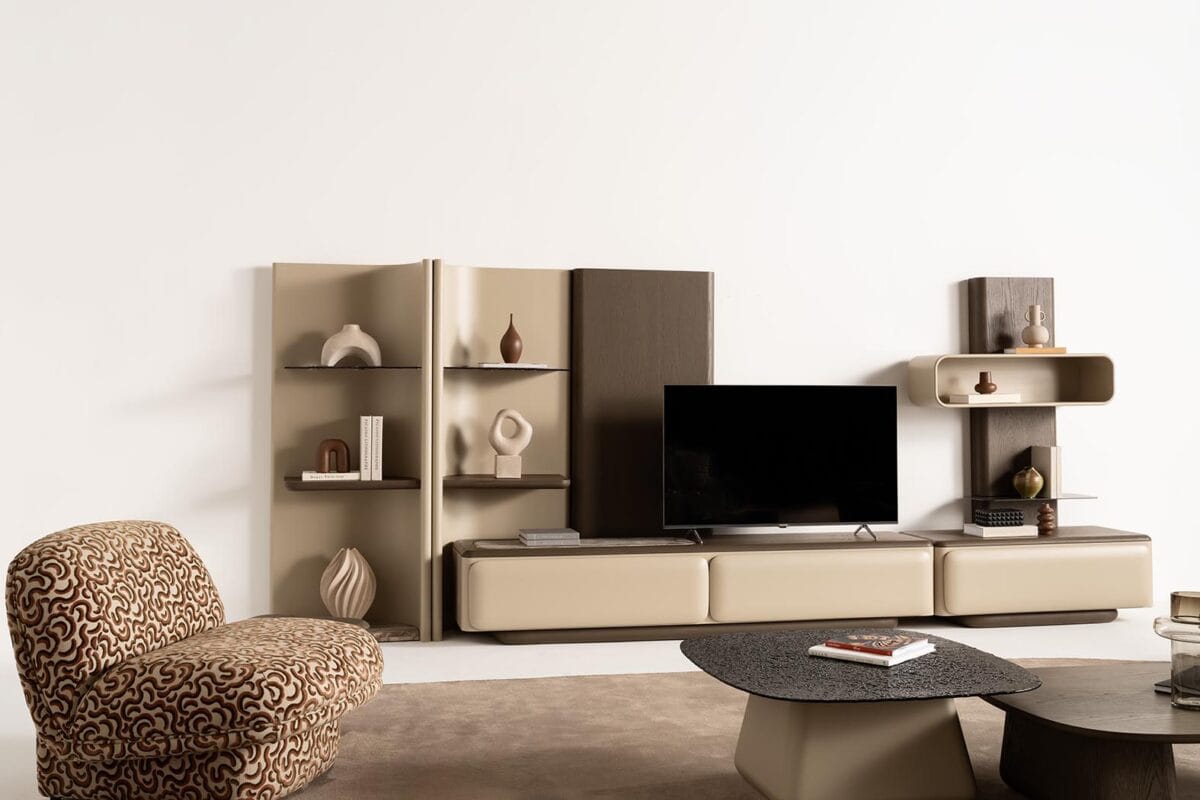 Modern Balkanhome Mobilya Oturma Odası Dekorasyonu, Tv Ünitesi Ve Kitaplıkler.