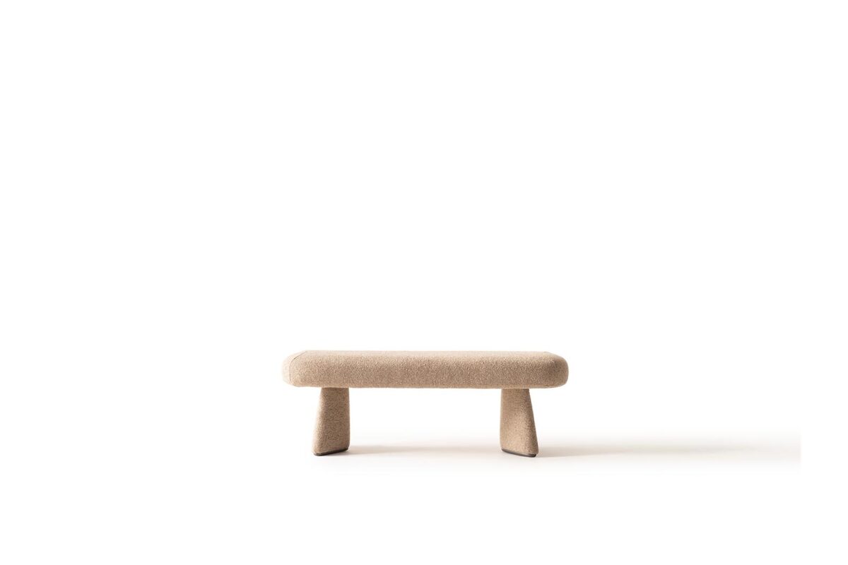 Balkanhome Mobilya Minimalist Bej Oturma Bankı, Modern Tasarım.
