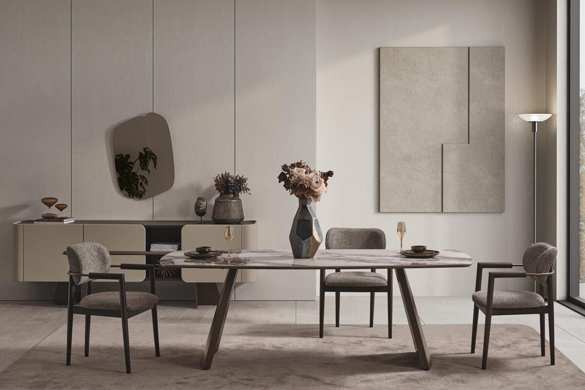 Modern Yemek Odası Takımı, Minimalist Tasarım Ve Şık Detaylar Ile Balkanhome Mobilya Kalitesi.