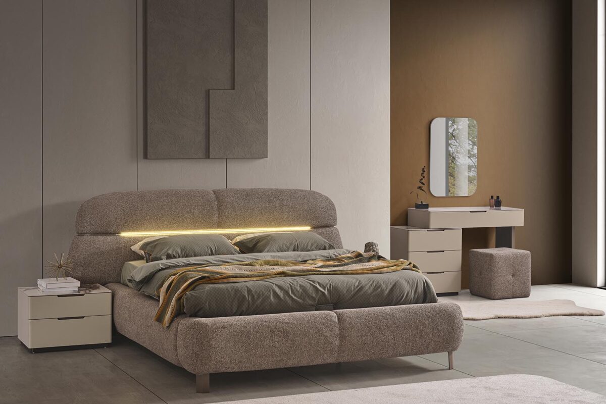 Balkanhome Lora 5 Kapaklı Set Yatak Odası Tasarımı, Modern Ve Şık Mobilyalarla Donatılmış.