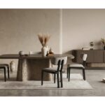 Modern Balkanhome mobilya yemek odası takımı, minimalist tasarım ve doğal renkler.