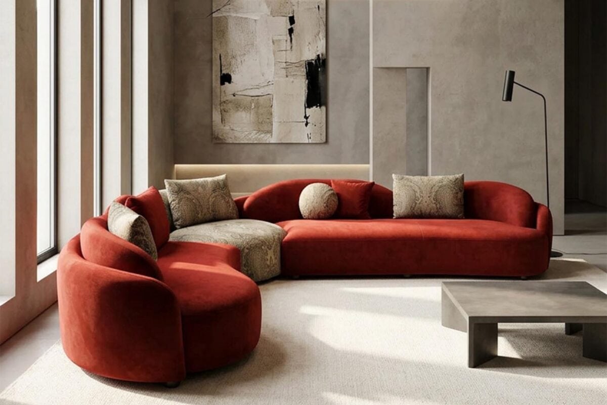 Balkanhome Mobilya Modern Kırmızı Oturma Grubu Ve Şık Dekorasyon.