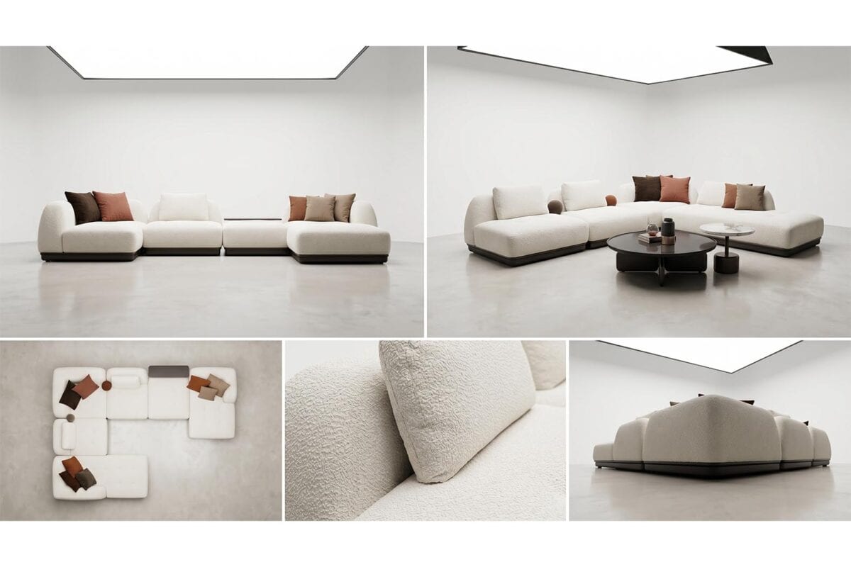 Balkanhome Mobilya Swana Sırtlı Modül Modern Oturma Grubu.