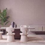 Modern Balkanhome mobilya yemek odası takımı, şık ve minimalist tasarım.